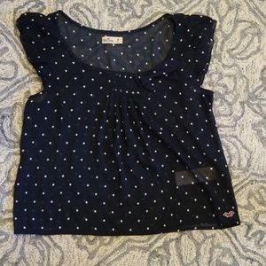 Sheer Hollister Polka Dotted Top